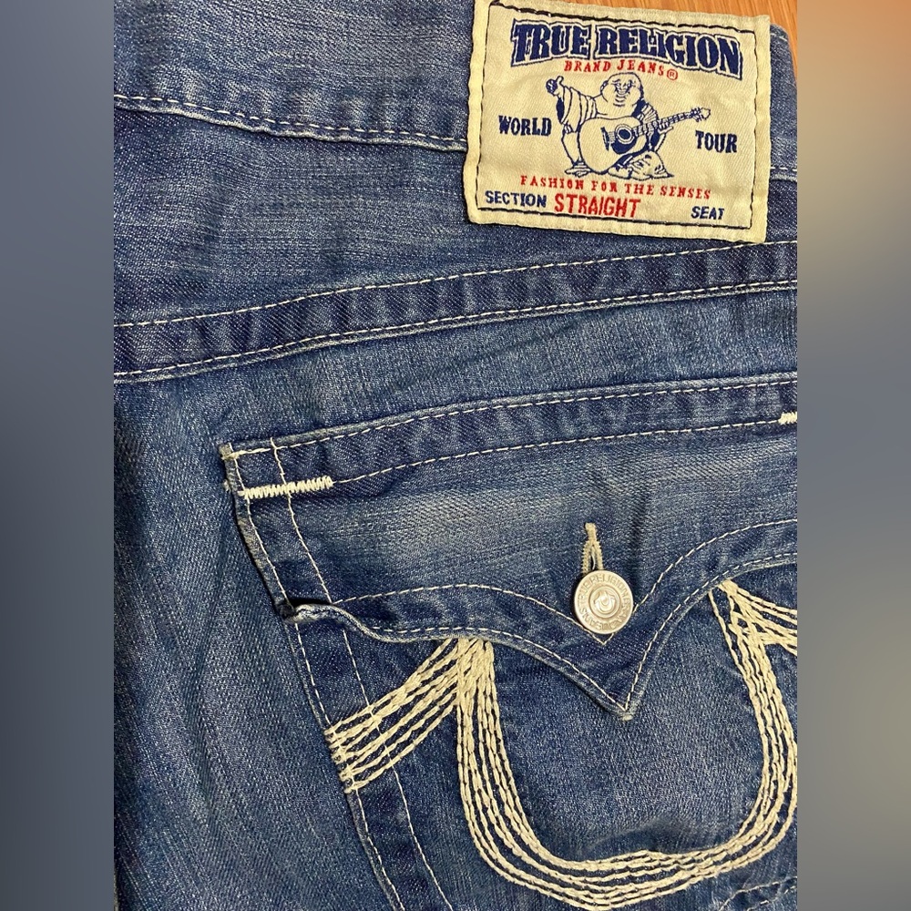 True Religion Vintage Men’s Jean, 34 x 34 Straight, Made in USA, Blue
